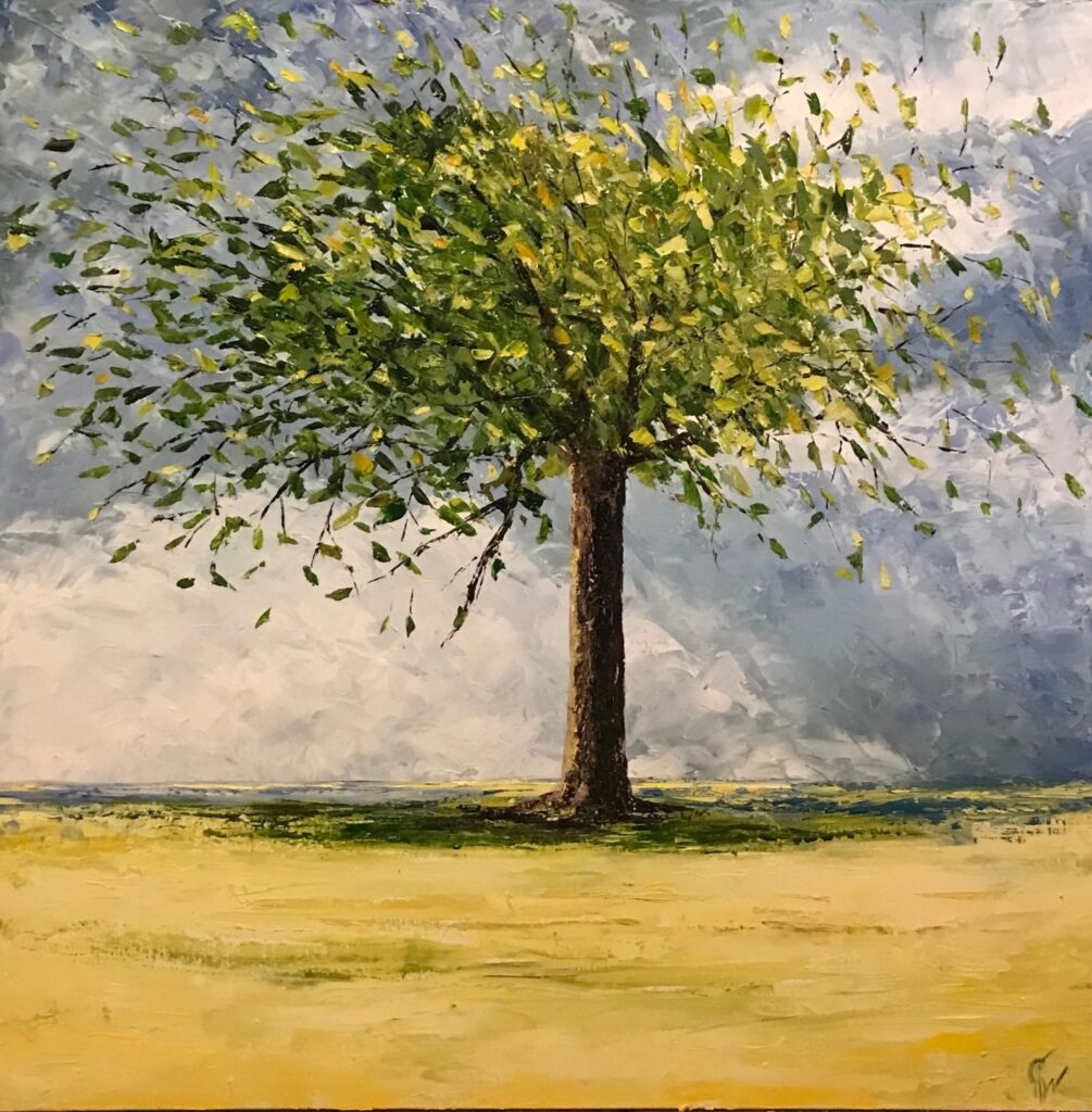   Painting of a tree,Strength, Freedom, Refreshment, Safety,Oil on Canvas, Cheryl White, Artist, Blogger, Paintonmywalls, 