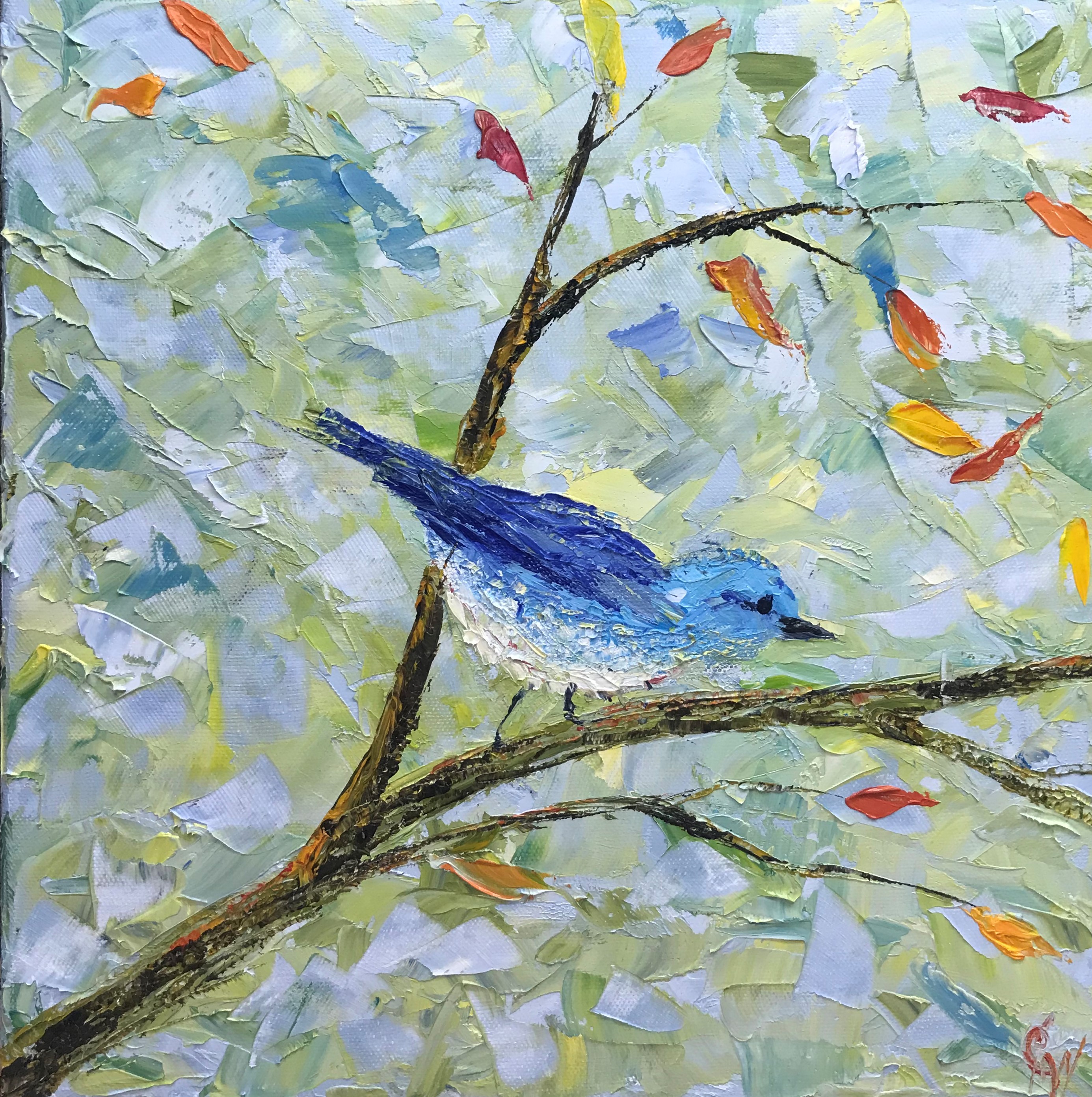 bluebird, Matthew 6, Trust, Worry, Fear, Cheryl White, Artist, Blogger, Paintonmywalls,