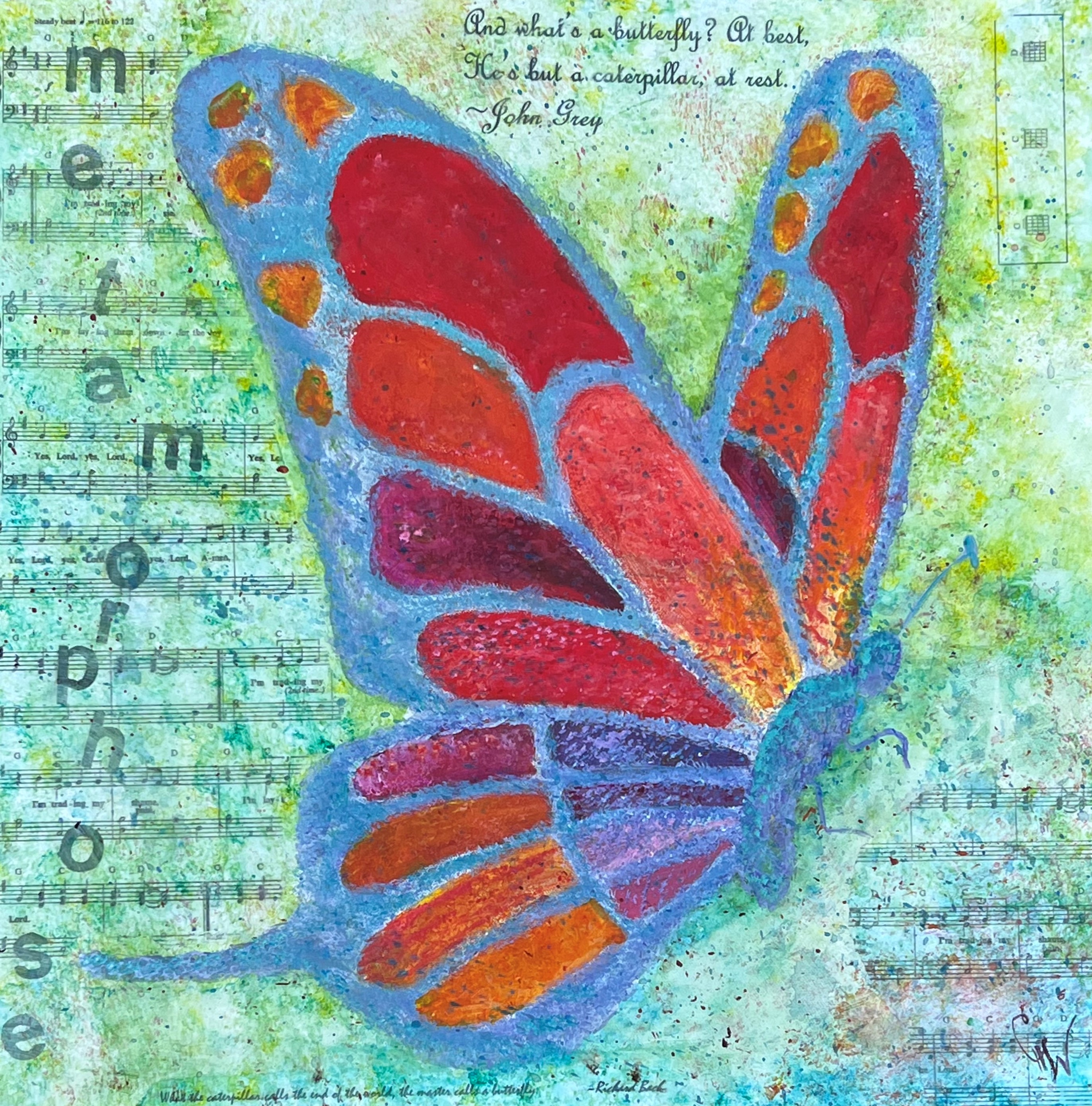 Metamorphose, Butterfly, Mixed Media,Cheryl White, Artist, Blogger, Paintonmywalls,