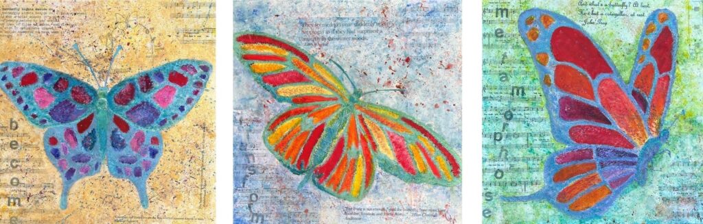 Mixed Media, Butterflies, Cheryl White, Artist, Blogger, Paintonmywalls,