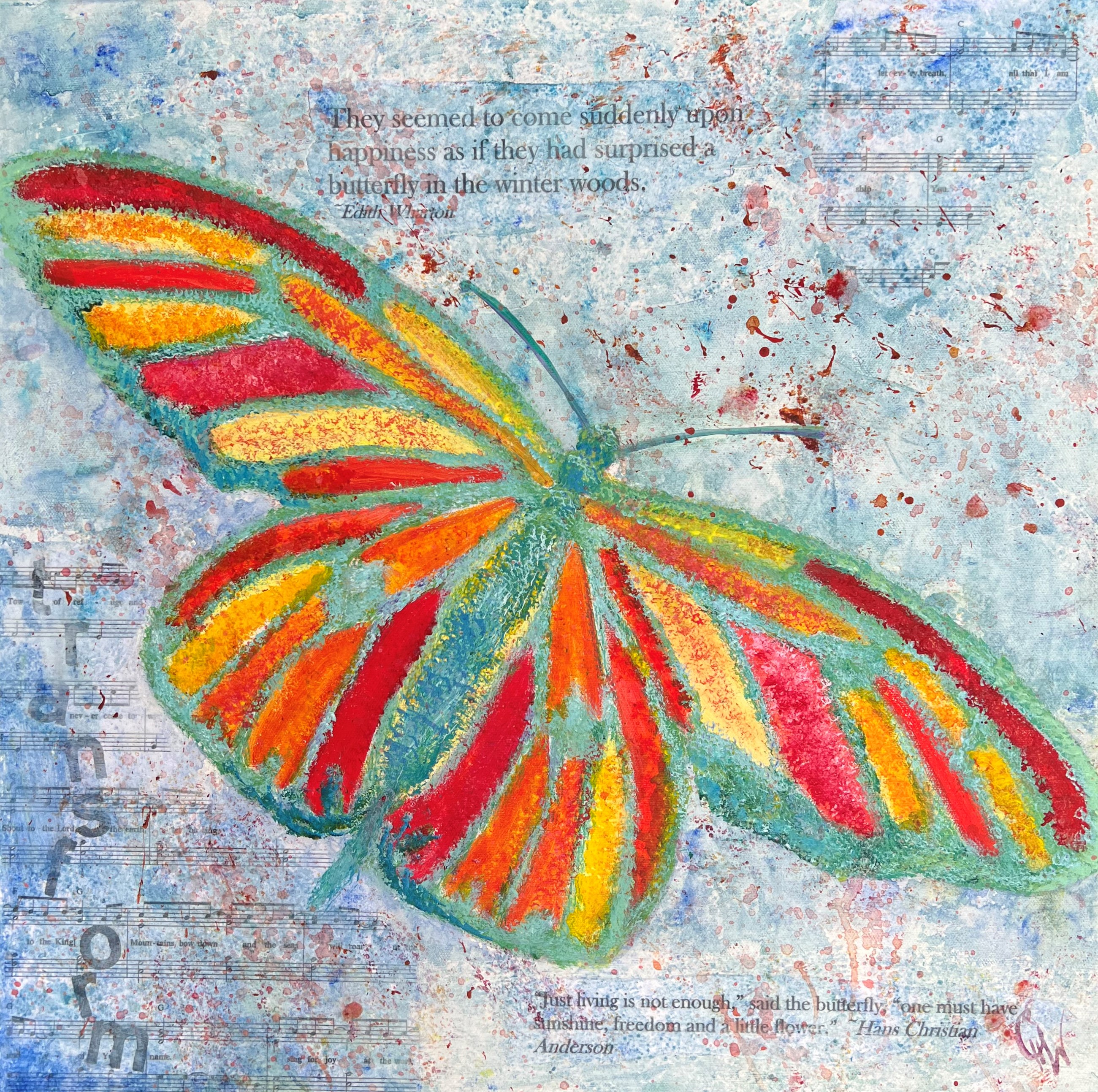 Butterfly, Mixed Media, Transform, Cheryl White, Artist, Blogger, Paintonmywalls,