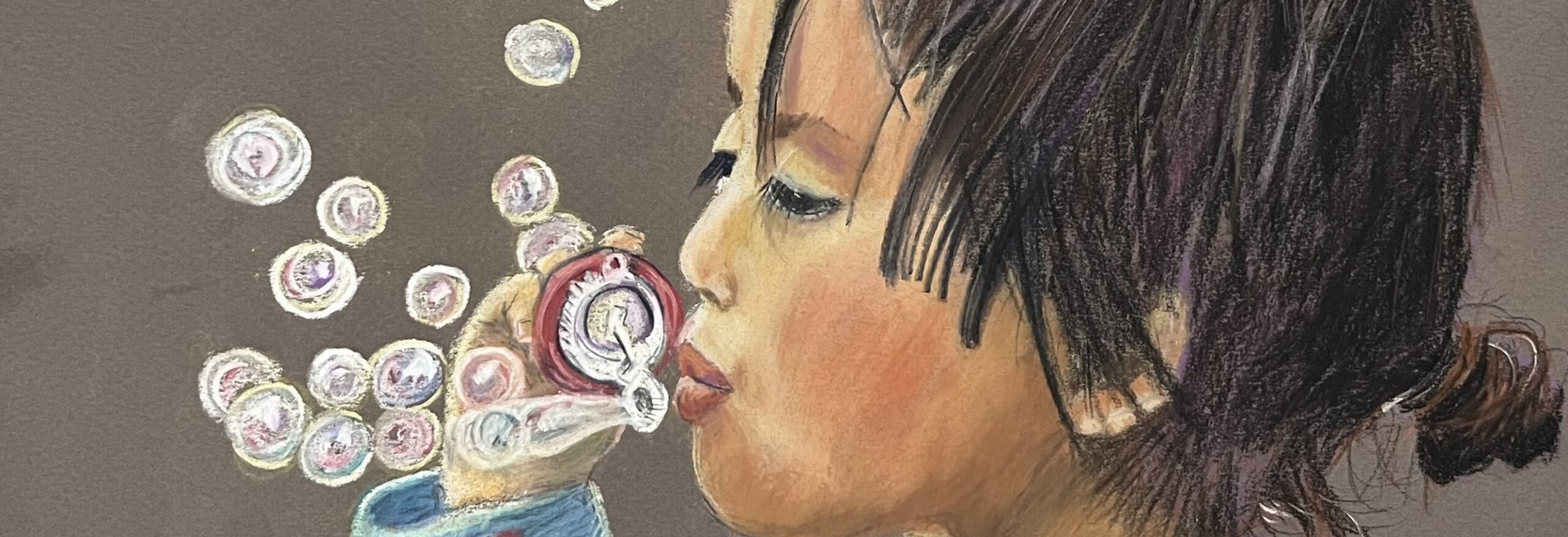 Pastel, Bubble Girl, Cheryl White, Artist, Blogger, Paintonmywalls,