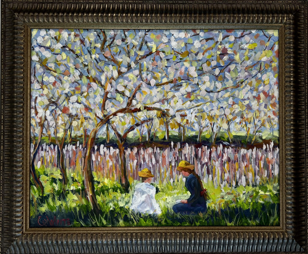 study of Monet's painting called springtime, 16"x10" Oil on canvas