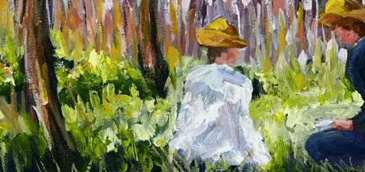 paint, oil paint, paint on my walls, cheryl white art, oil painting, Monet's Springtime