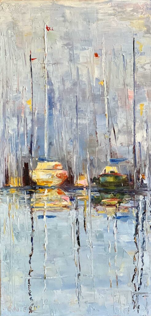 oil painting, boats, lake grapevine, oil paint, art, paintonmywalls, cherylwhiteart