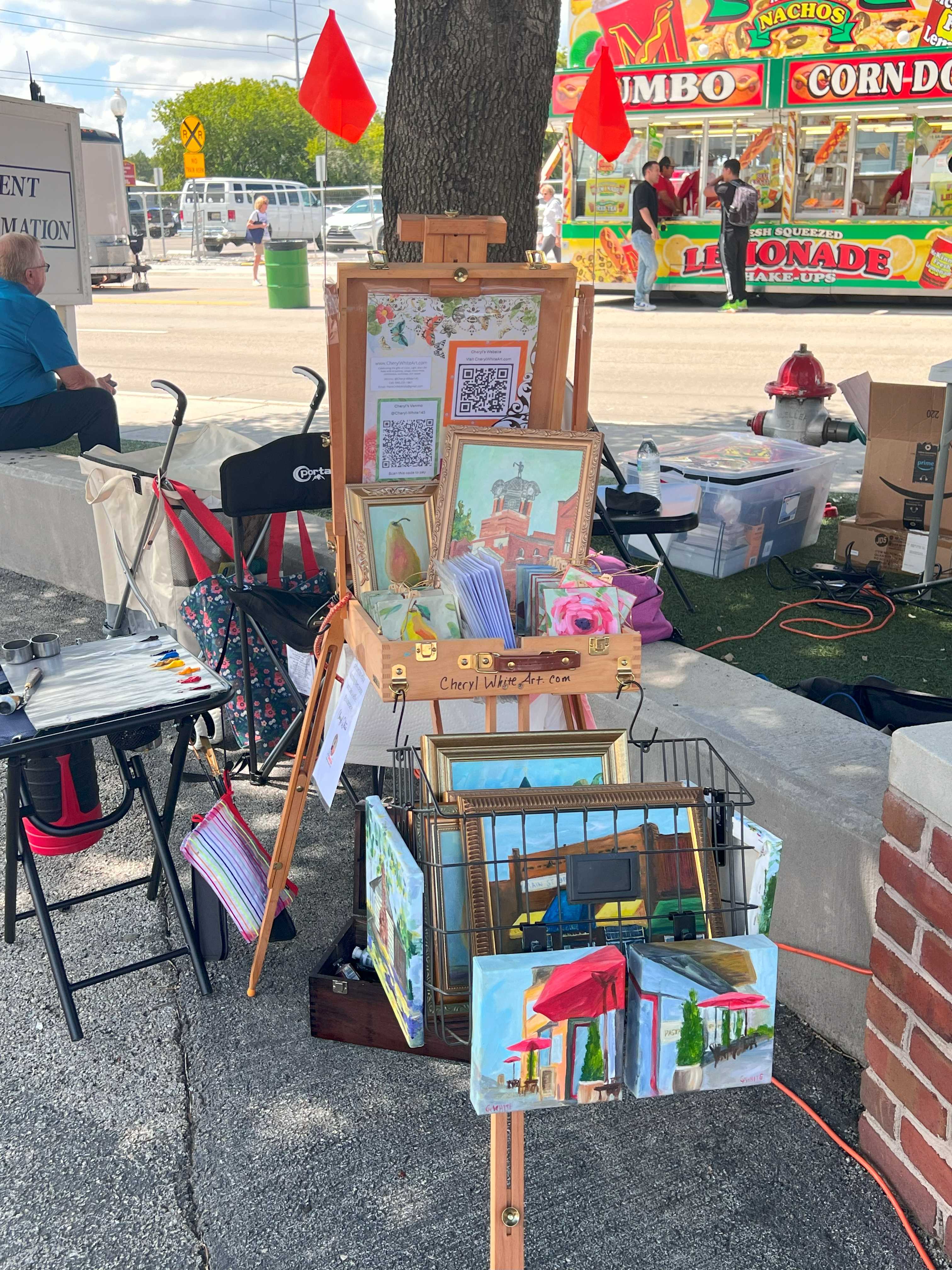 Plein Air At Grapefest, CherylWhiteArt, Paintonmywalls, Oil Painting, Plein Air Easel,