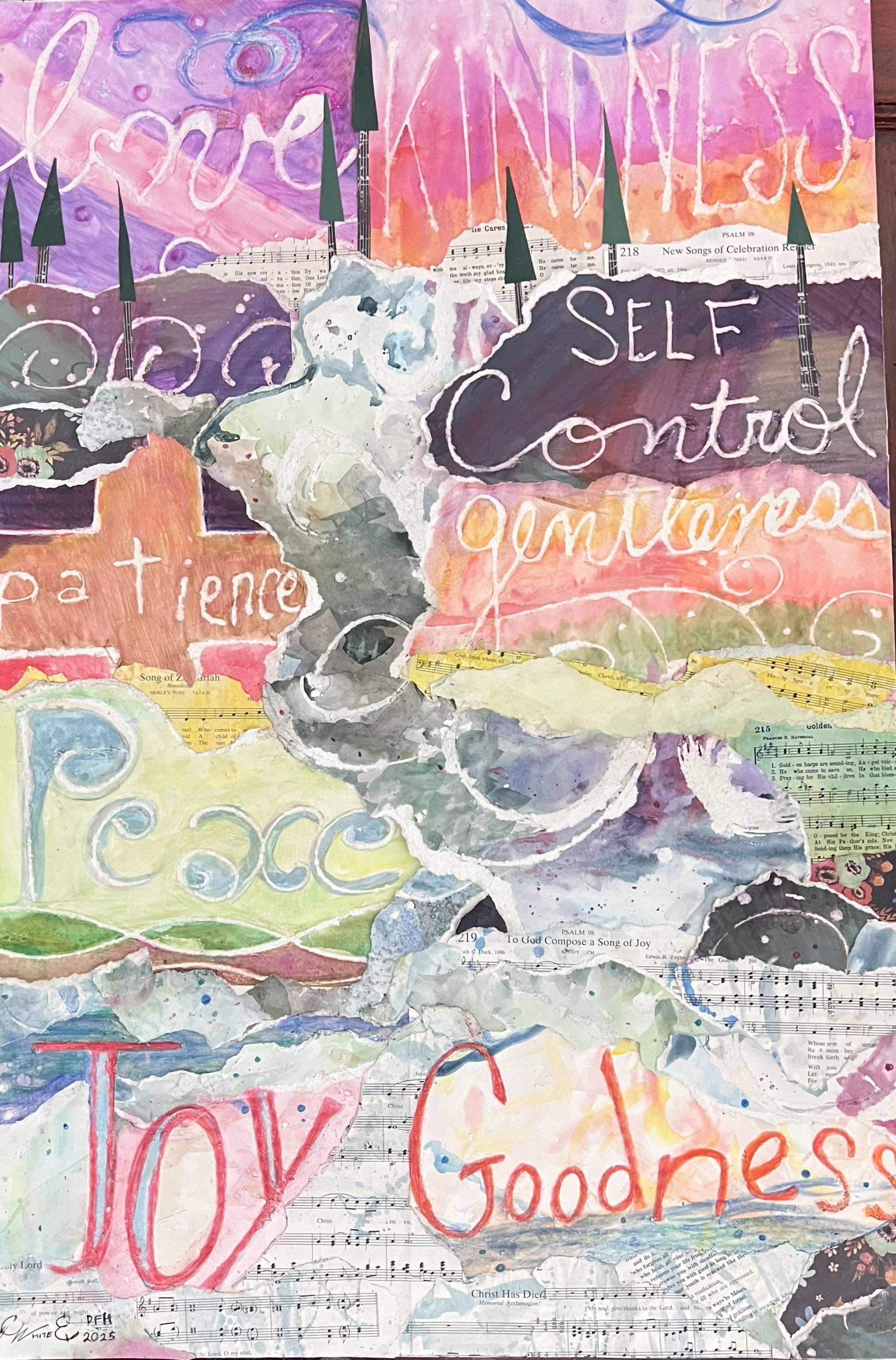 One Spirit, Collage, Denton Freedome House Women's Home, Art Ministry, Paint on My Walls, Cheryl White Art