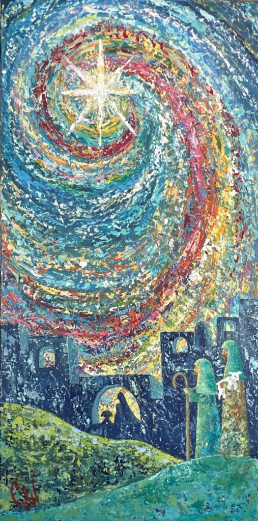 Beautiful Star Acrylic on Canvas paintonmywalls Cheryl White Art